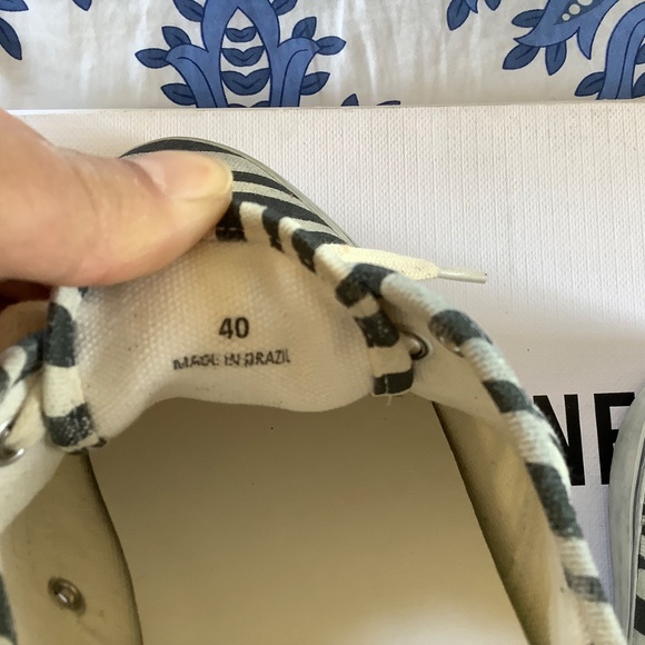 RE/DONE 70s Low Top Skate Sneaker Zebra Print Black White SZ 40 - Picture 11 of 15